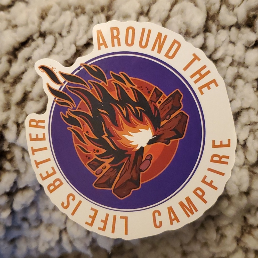 Life us Better around the campfire Sticker